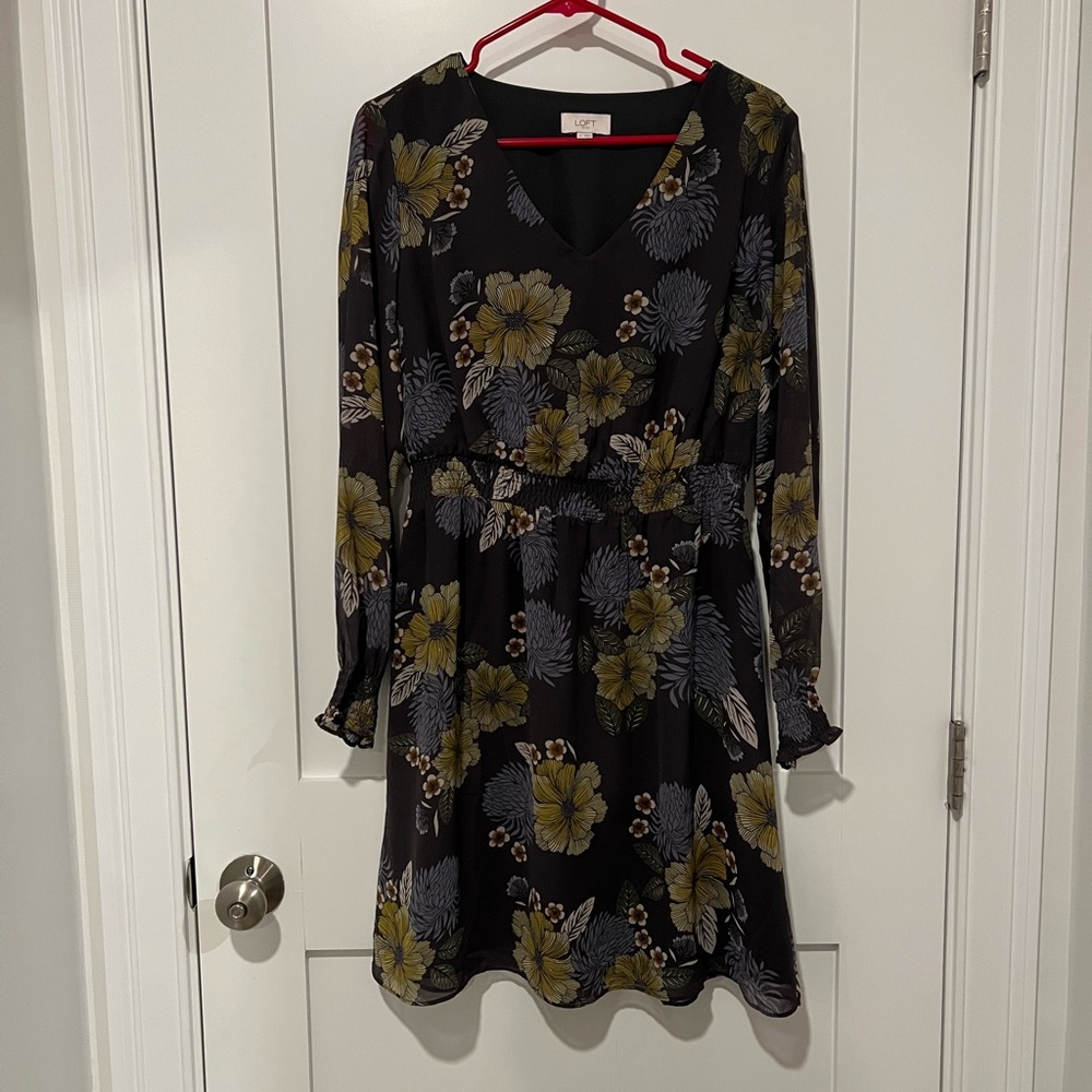 Floral Gray Dress